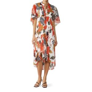 Fuzzi Leaf Print Tulle Dress | Sz M